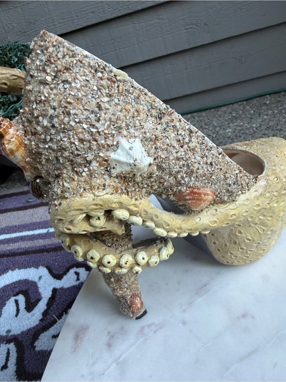 Octopus Tentacle Platform Heels in Sand
